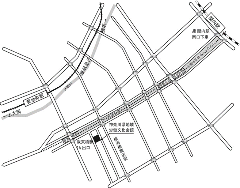 神奈川県地域労働文化会館地図